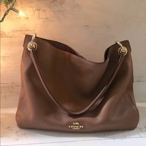 Coach shoulder bag pebble leather